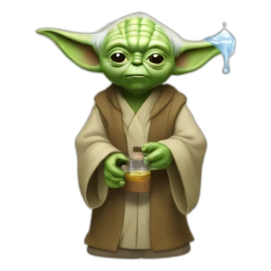 Yoda qui bois un shot de vodka sticker
