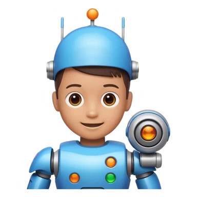 the kid play toy robot sticker