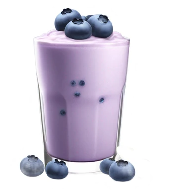 blueberry soy yogurt in a glass sticker