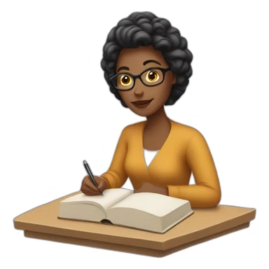 woman writer writing a book sticker