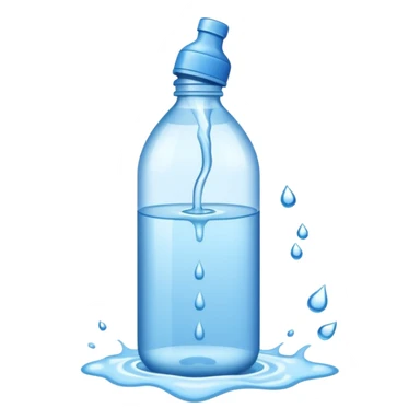 bottle of water being spilled sticker