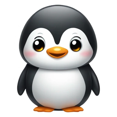 a cute penguin that is cute and adorable and show love  sticker