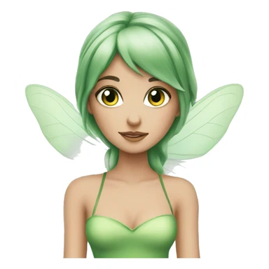 Fairy green eyes brunnet  sticker