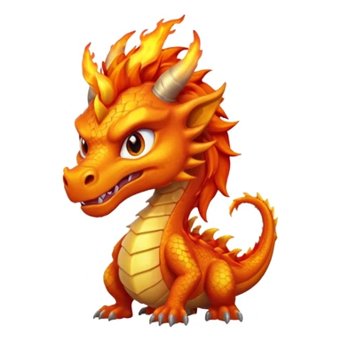Sparky the flaming dragon sticker
