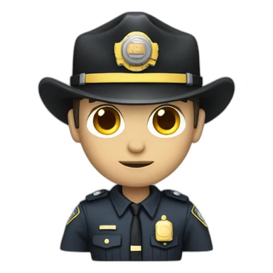 Half robot half cop sticker