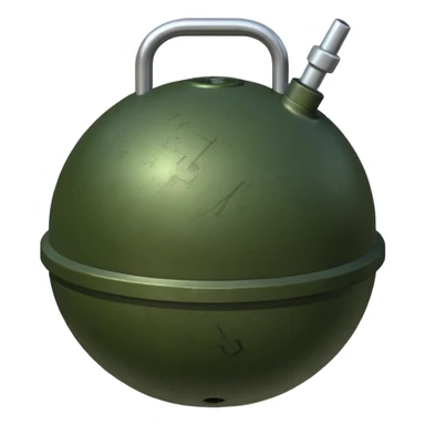 military green anti-personnel mine sticker