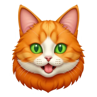 The cat sticks out its tongue. sticker