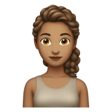 Girl with slightly tan skin, hazel eyes and brown Curley hair  sticker