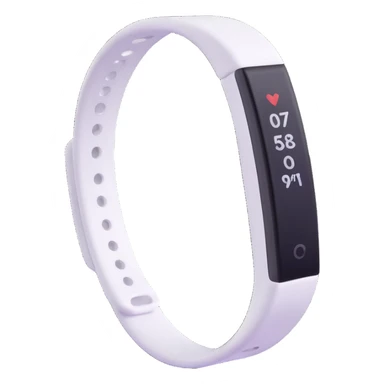 white fitness tracker bracelet sticker