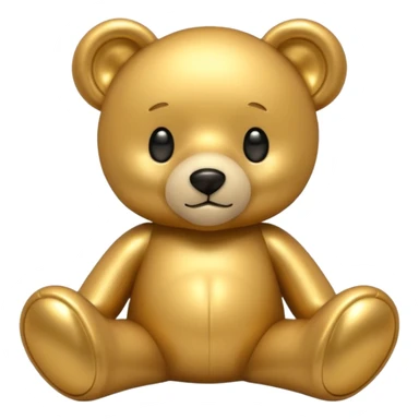 gold tedy bear sticker