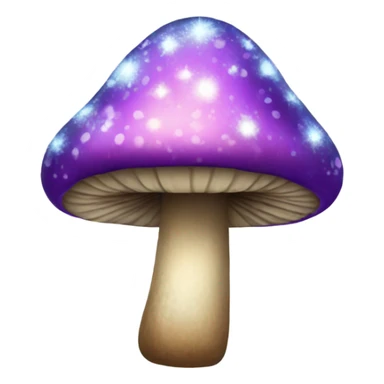 sparkly mushroom sticker