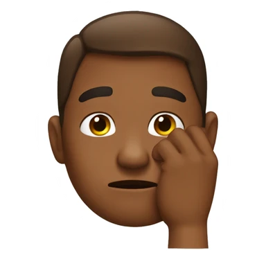 facepalm brown skin sticker