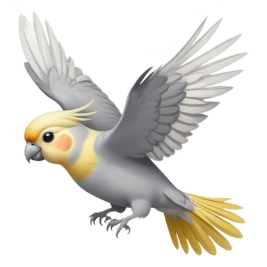 cockatiel bird flying sticker