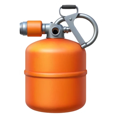 peach with a gas canister on it  sticker