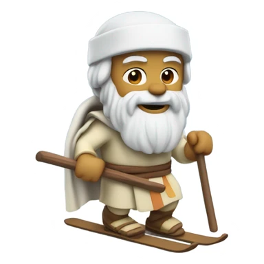 Socrates on skis sticker