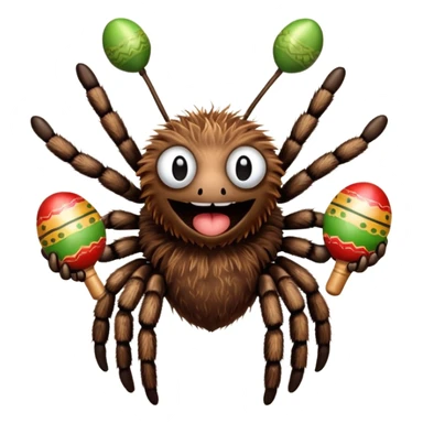 Tarantula holding maracas sticker