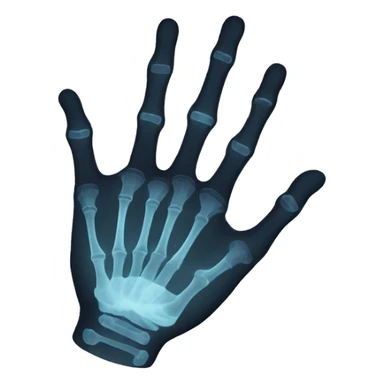 hand xray sticker