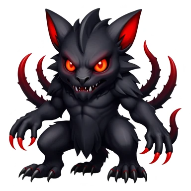  Dark black evil Fakémon-Wickerbeast-creature (full body) sticker