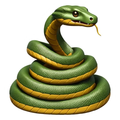 Life-size snake sculpture sticker