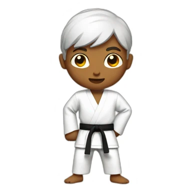 Karate boy sticker