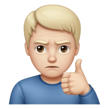 Lame face with a thumbs down  sticker