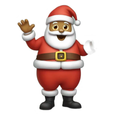 Santa Claus handing out presents sticker
