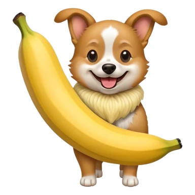 Dog wearing banana Hodoș  sticker