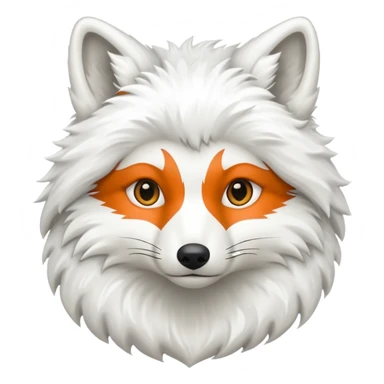white fox sticker