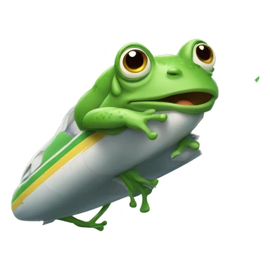 Frog in the plane.
 sticker
