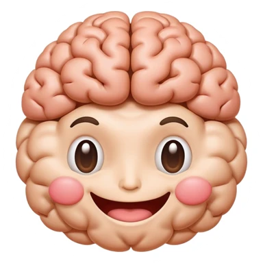 cute happy smiling brain sticker