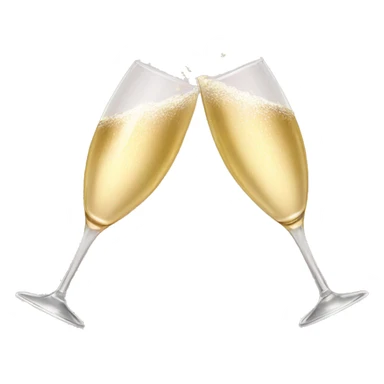 Two glasses of champagne cheering with burgundy bows sticker