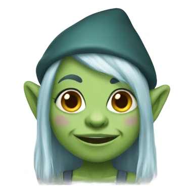 Female troll gnome sticker