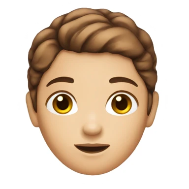 Mermaid with short brown hair and brown eyes sticker