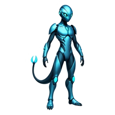 Futuristic Modern Epic Edgy Fakémon-creature-hybrid Full Body sticker