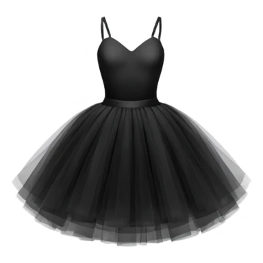 cinematic-realistic-black-tutu,-layers-of-fine,-soft-tulle-forming-a-voluminous-and-airy-skirt,-delicate-folds-catching-the-light,-slightly-frayed-edges-adding-authenticity,-glowing-softly-with-a-warm-and-ethereal-elegance sticker