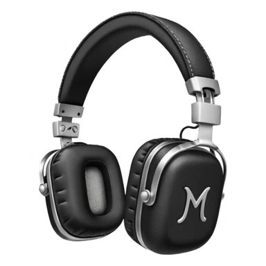 Icon of headphones with square ear pads in the Marshall style. sticker
