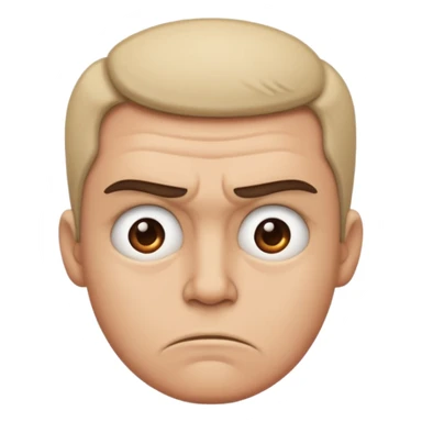 Fed up emoji face sticker
