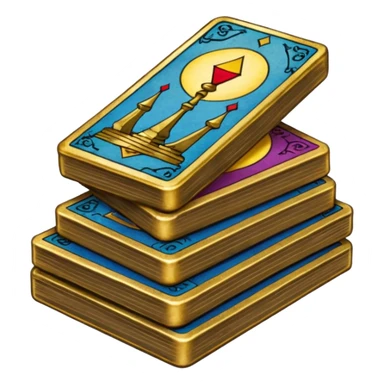 A small stack of tarot cards sticker