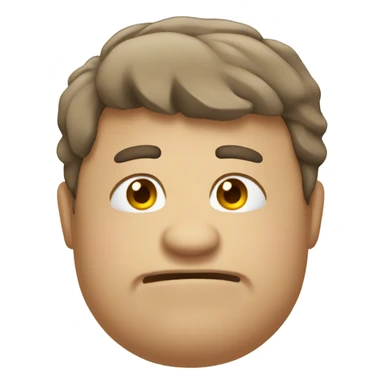 Ugly emoji with double chin  sticker