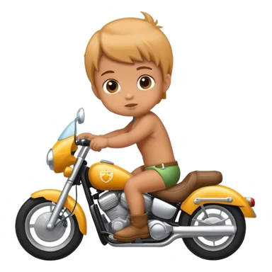 Baby riding motorcycle  sticker