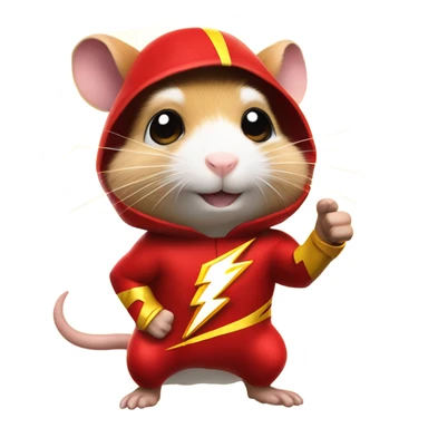 hamster The Flash shows thumbs up sticker
