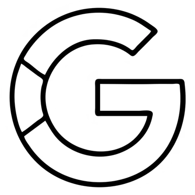 Google icon, outlined style, minimal and modern sticker