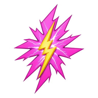 pink lightning sticker
