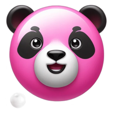 pink panda with red jawbreaker sticker