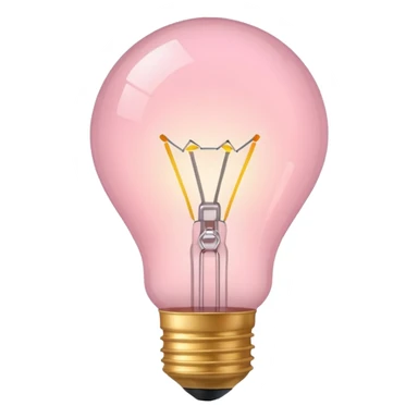 pastel pink light bulb sticker