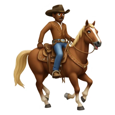 Cowboy on horse  sticker