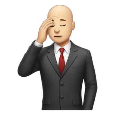  Bald facepalm in a suit sticker