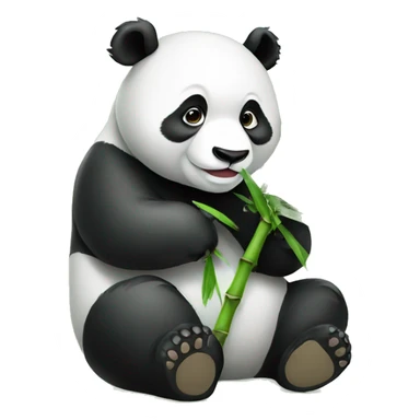 Panda with bamboo sticker