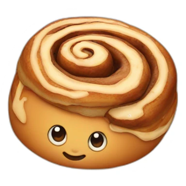 cinnamon bun head sticker