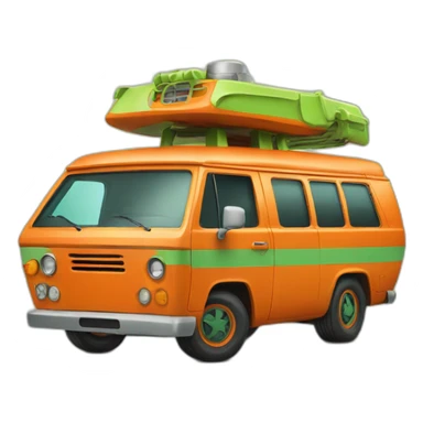 The Mystery Machine with Orange Color Theme sticker